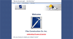 Desktop Screenshot of fikeconstruction.net